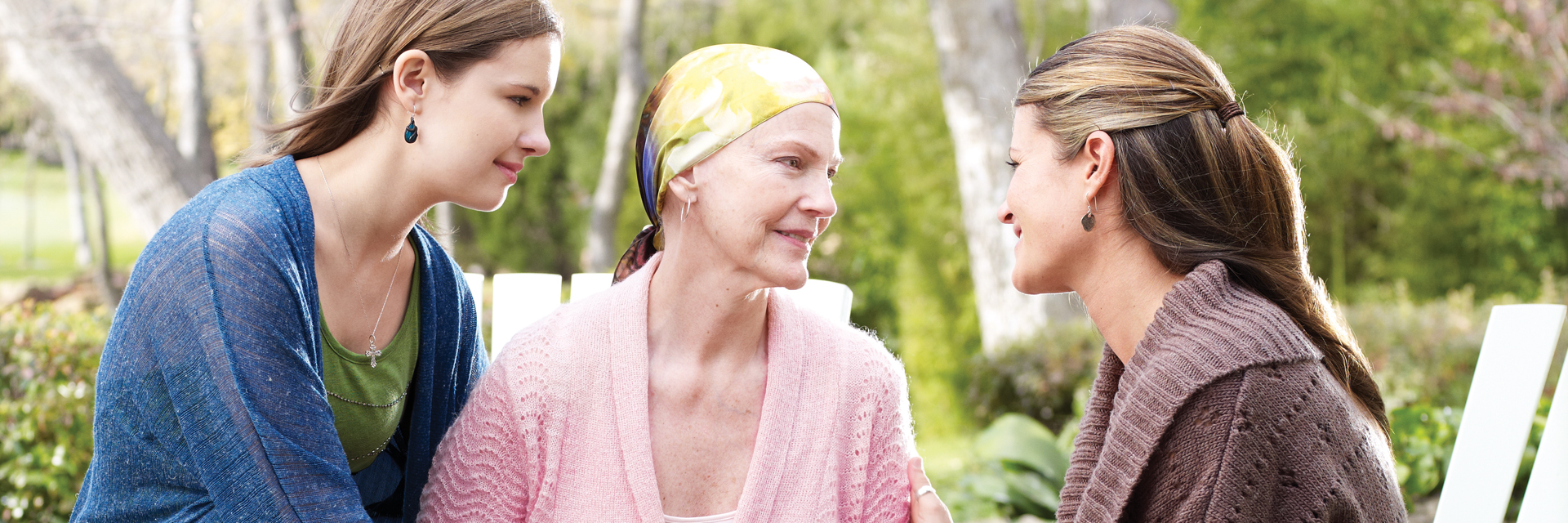 Mother with cancer with daughters