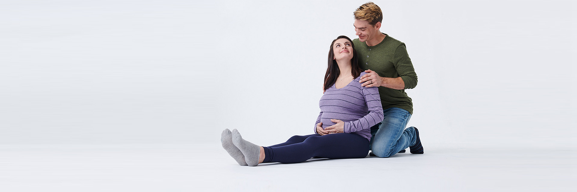 Pregnant woman with spouse