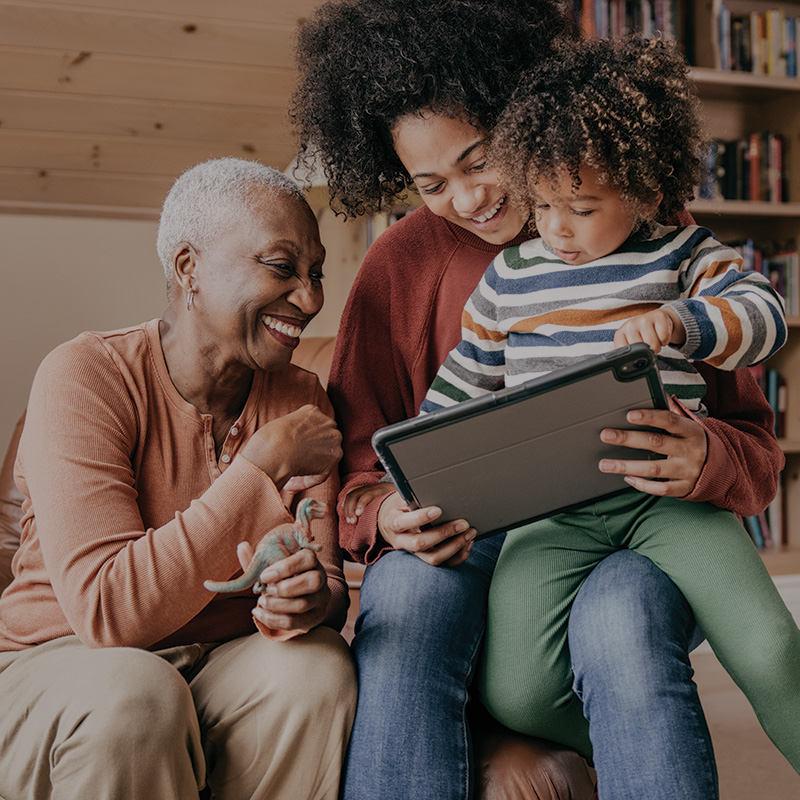 Mother and Son with Grandmother