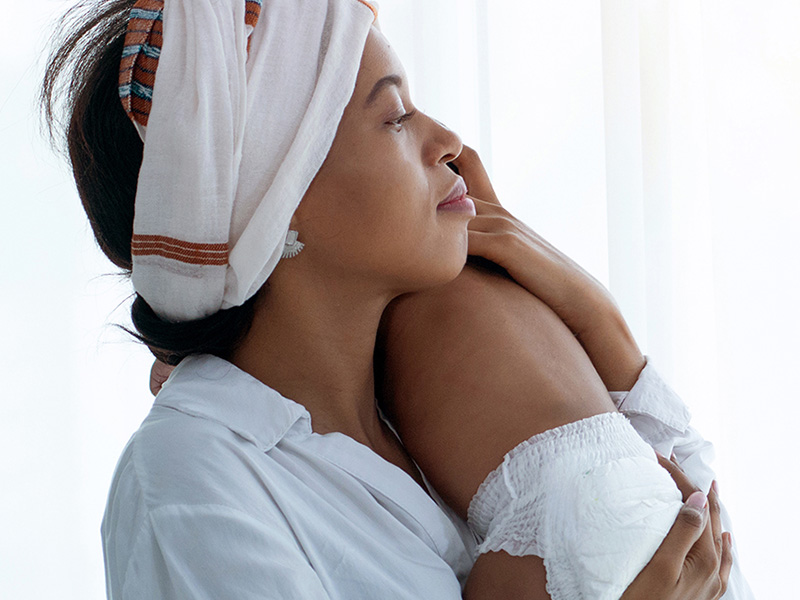 Mom holding newborn