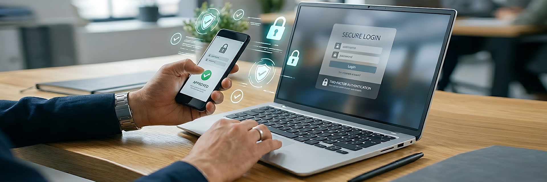 Trying to log into a secure website on a laptop using a cell phone