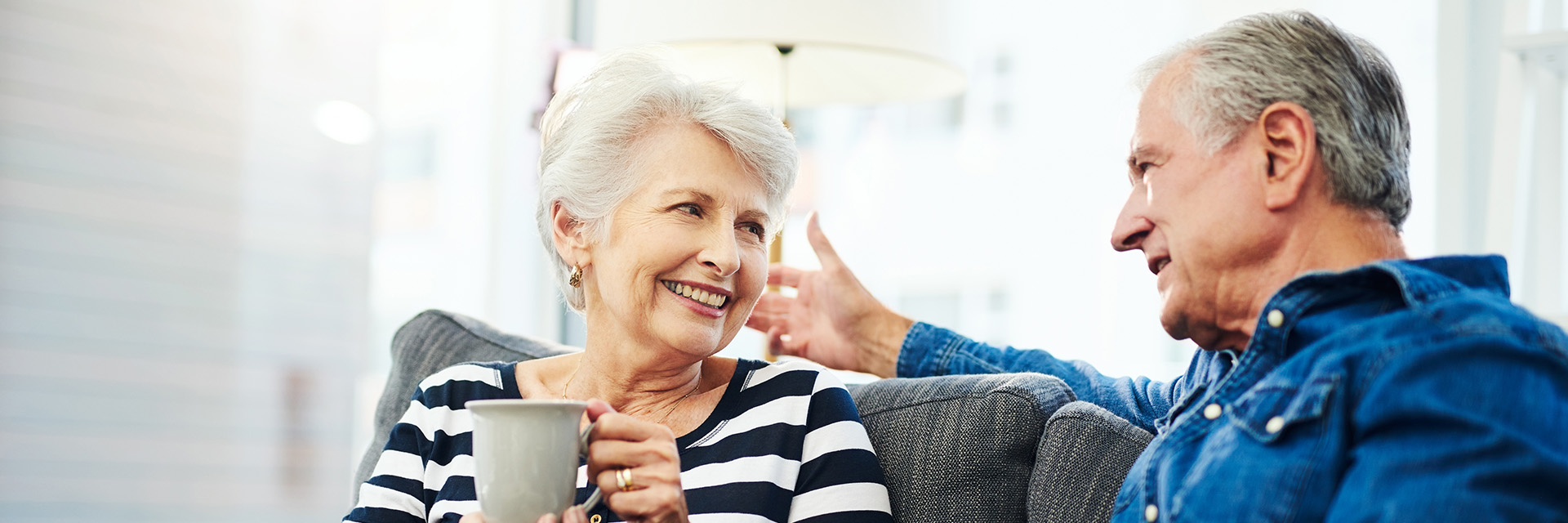 Couple having coffee