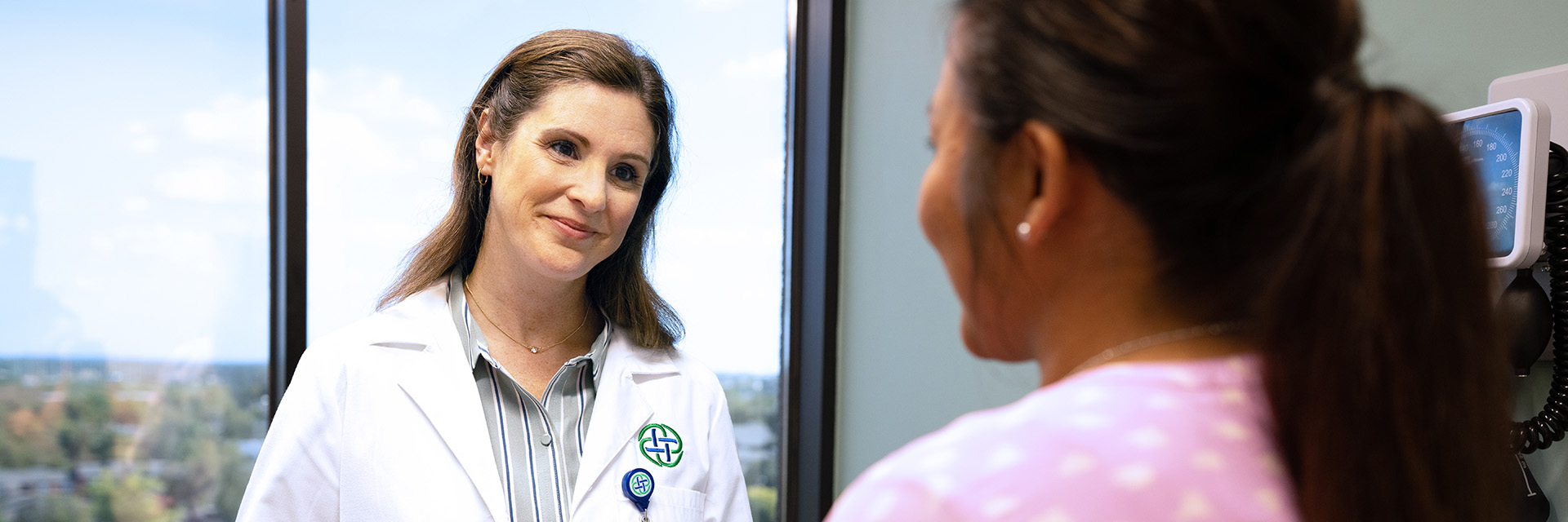 Physician with patient